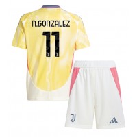 Camisa de time de futebol Juventus Nicolas Gonzalez #11 Replicas 2º Equipamento Infantil 2024-25 Manga Curta (+ Calças curtas)